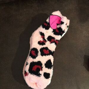 NWT Betsey Johnson plush crew socks